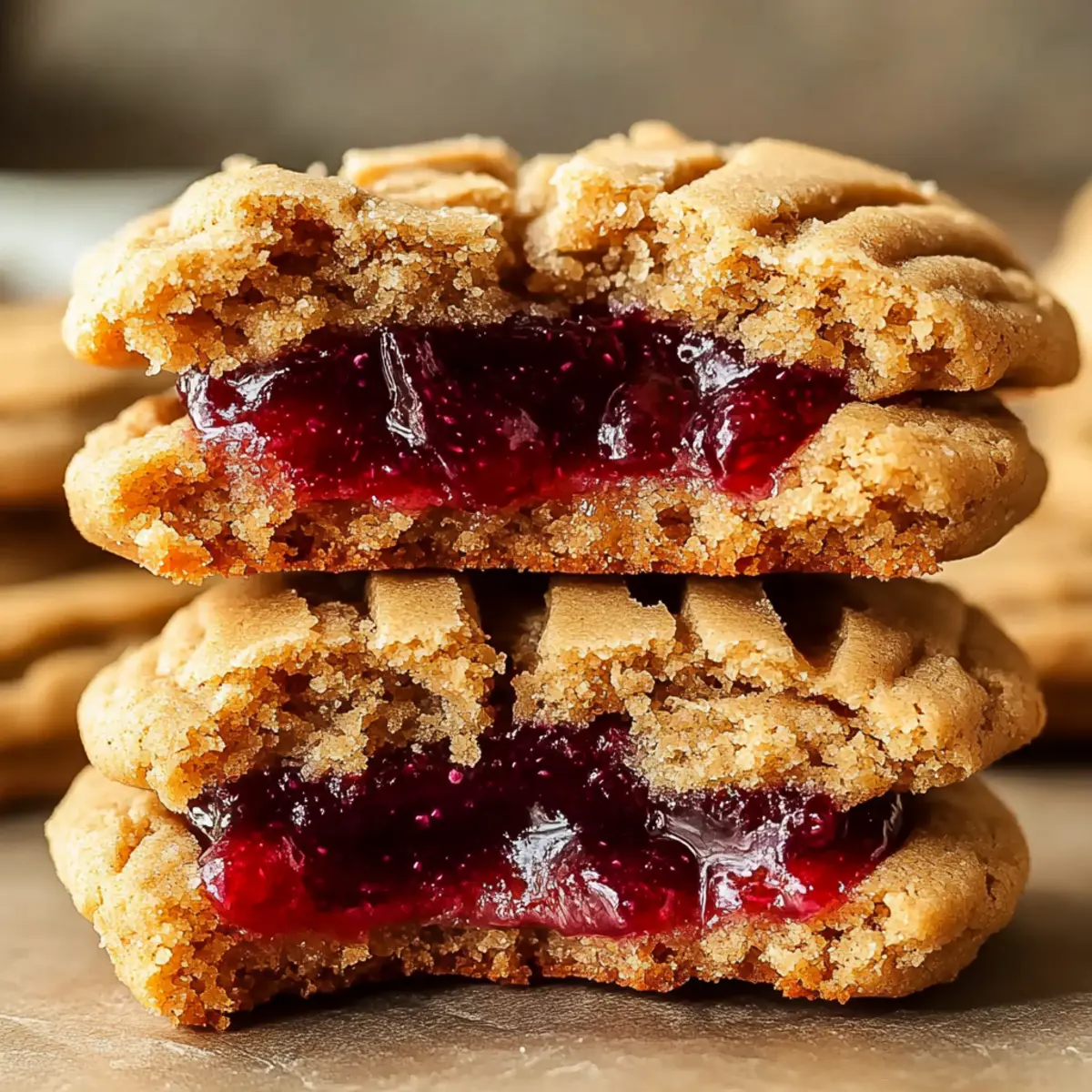 PB&J Stuffed Cookies