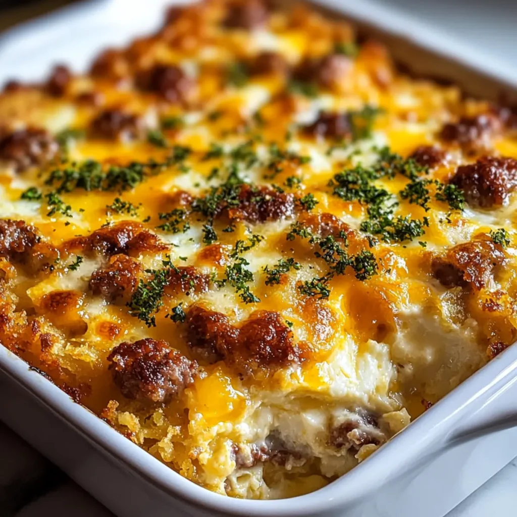 Egg & Cream Cheese Hashbrown Casserole
