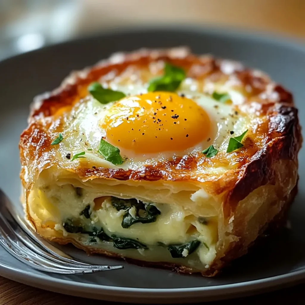 Baked Eggs Napoleon