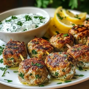 Chicken Kofta Garlic Yogurt Sauce
