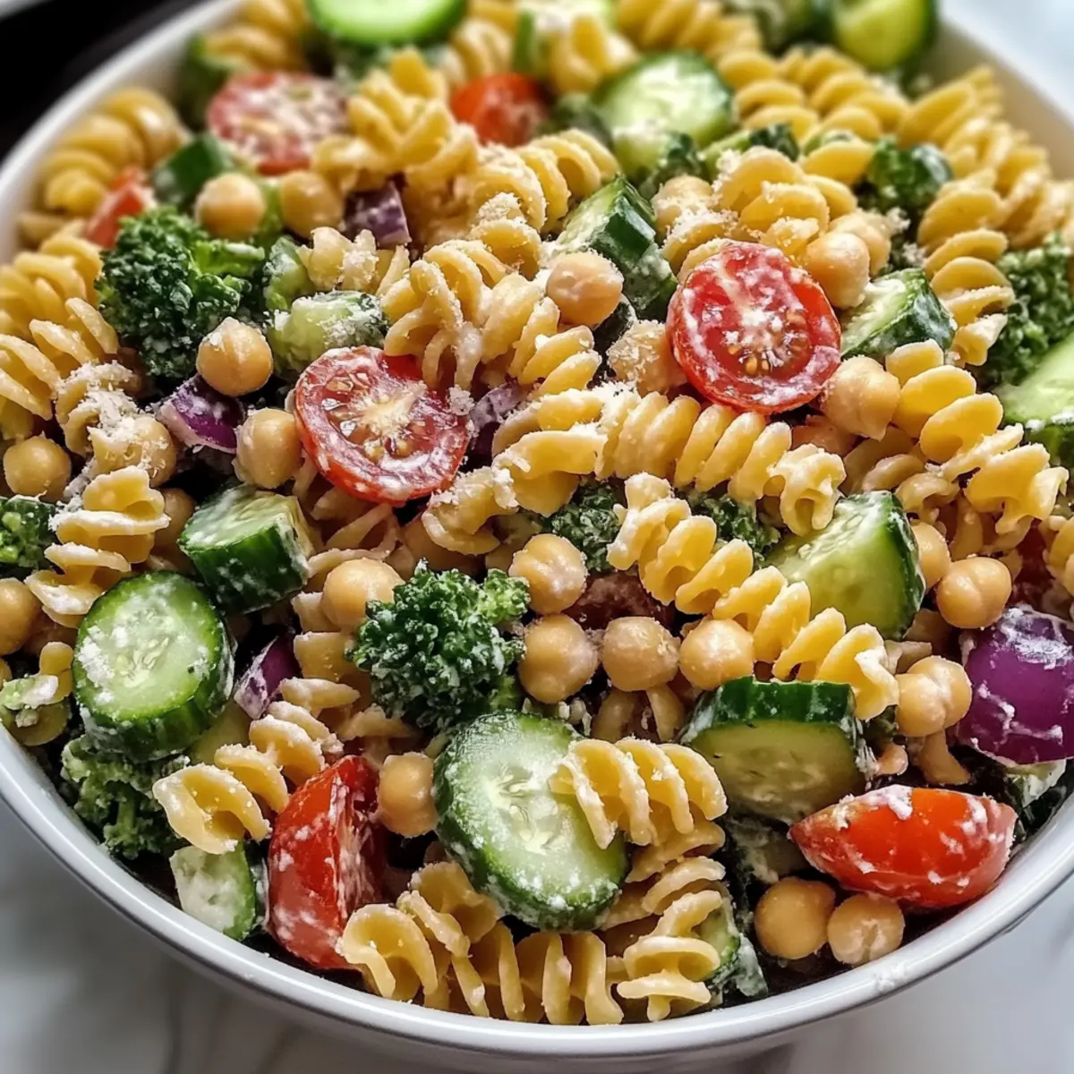 High Protein Pasta Salad