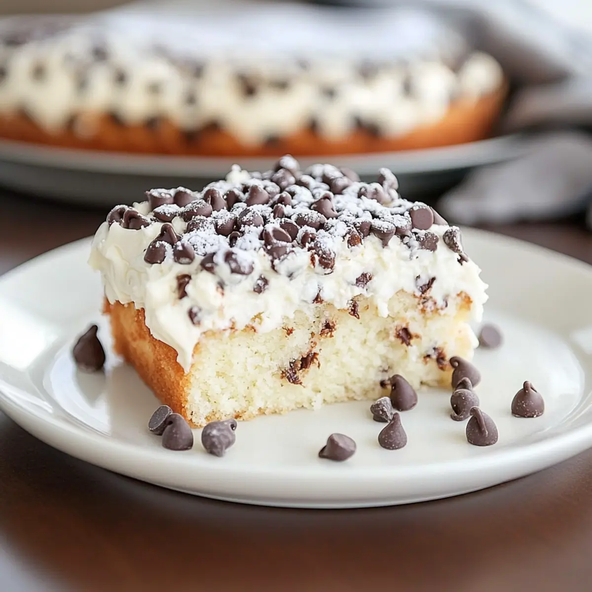 Cannoli Poke Cake