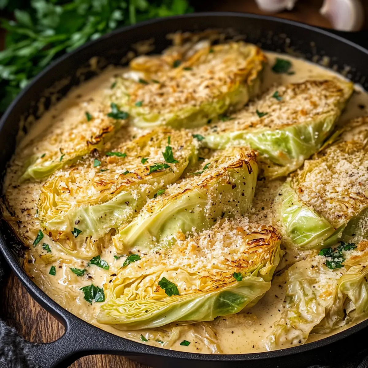 Garlic Parmesan Cabbage