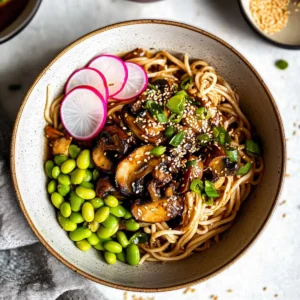 Miso Noodle Bowls with Roasted Mushrooms