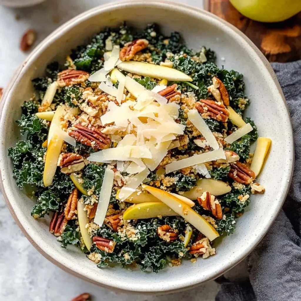 Kale Salad With Apple And Pecans That’s Delightfully Crunchy