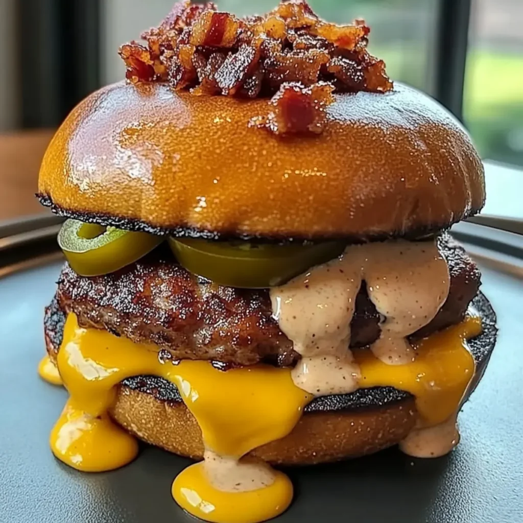 Smoked Cheddar Jalapeño Burger