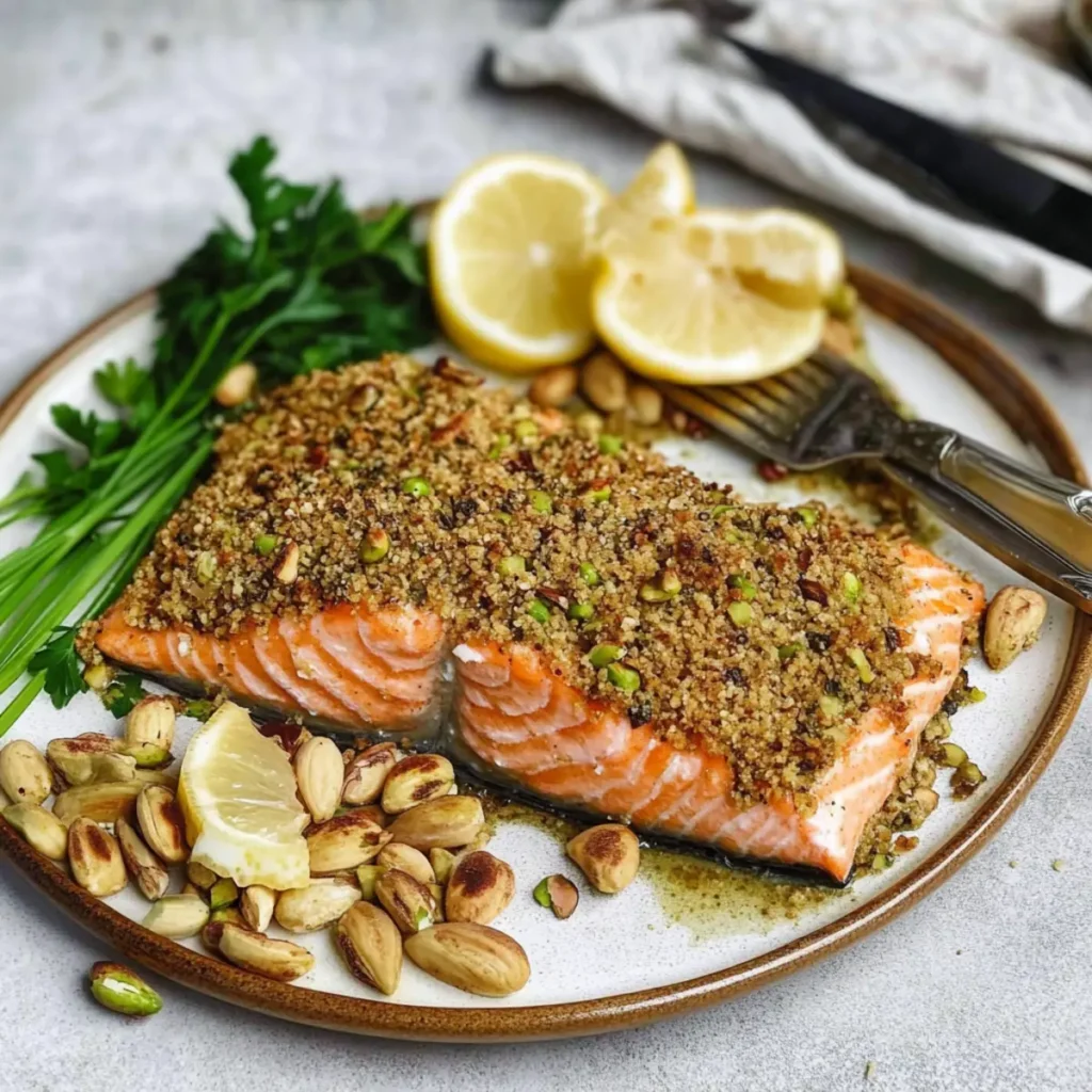 uttery Pistachio Crusted Salmon