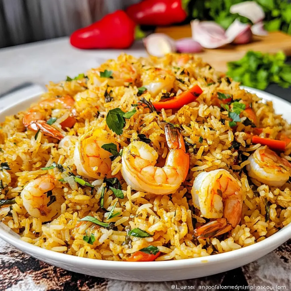 Shrimp Rice with Herbs: A Zesty, Healthy Family Delight