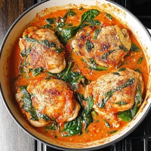 Skillet Chicken Thighs with Creamy Tomato