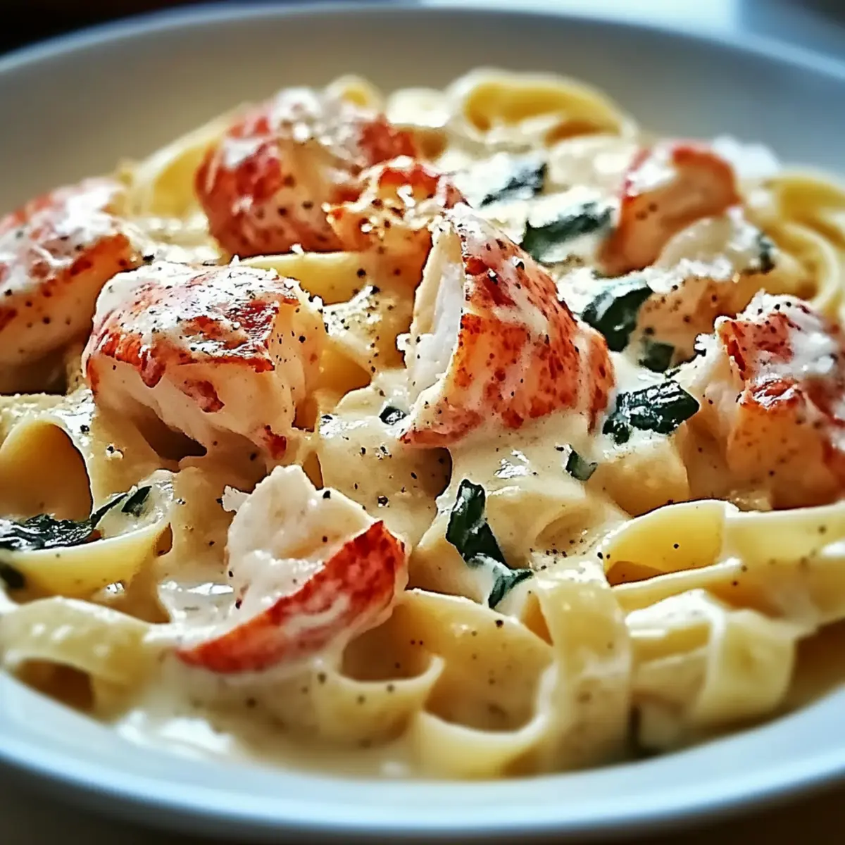 Creamy Lobster Alfredo Pasta