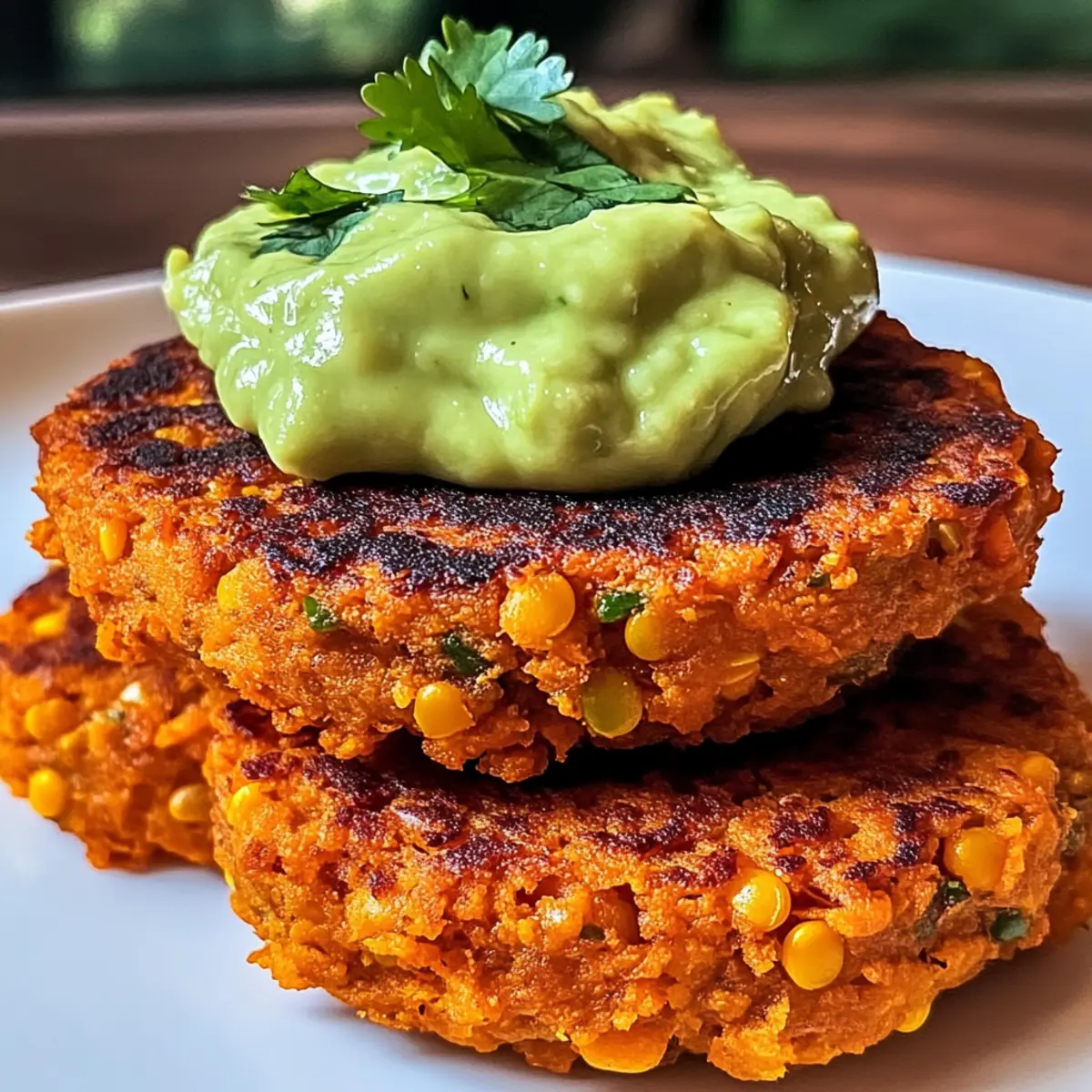 SWEET POTATO & RED LENTIL PATTIES
