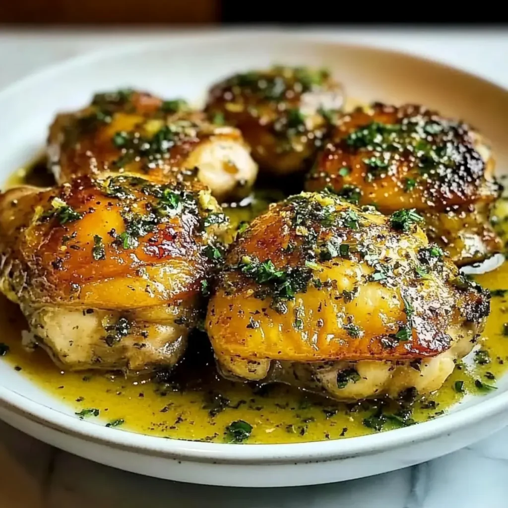 Bobby Flay Chicken Thighs in Creamy Garlic Bliss