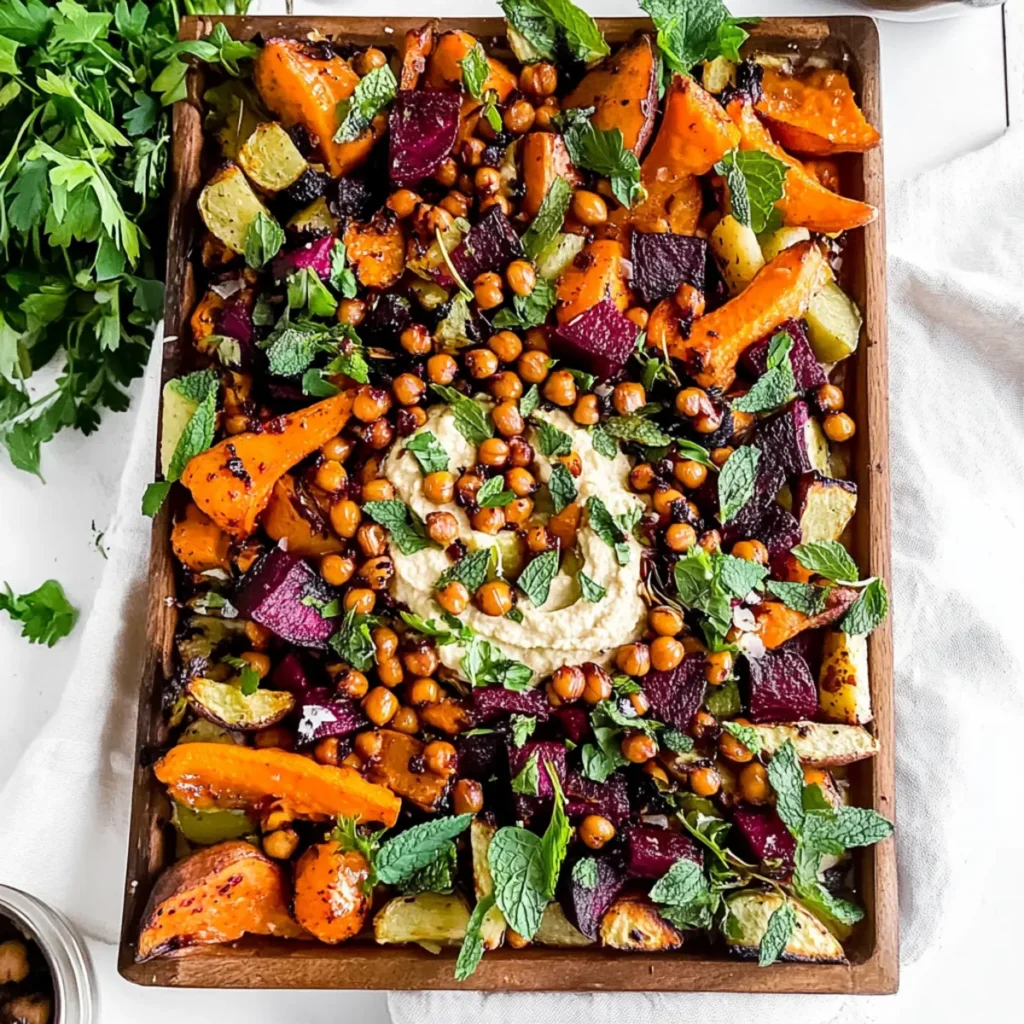 Vibrant Roasted Vegetable Hummus Platter for Ultimate Flavor