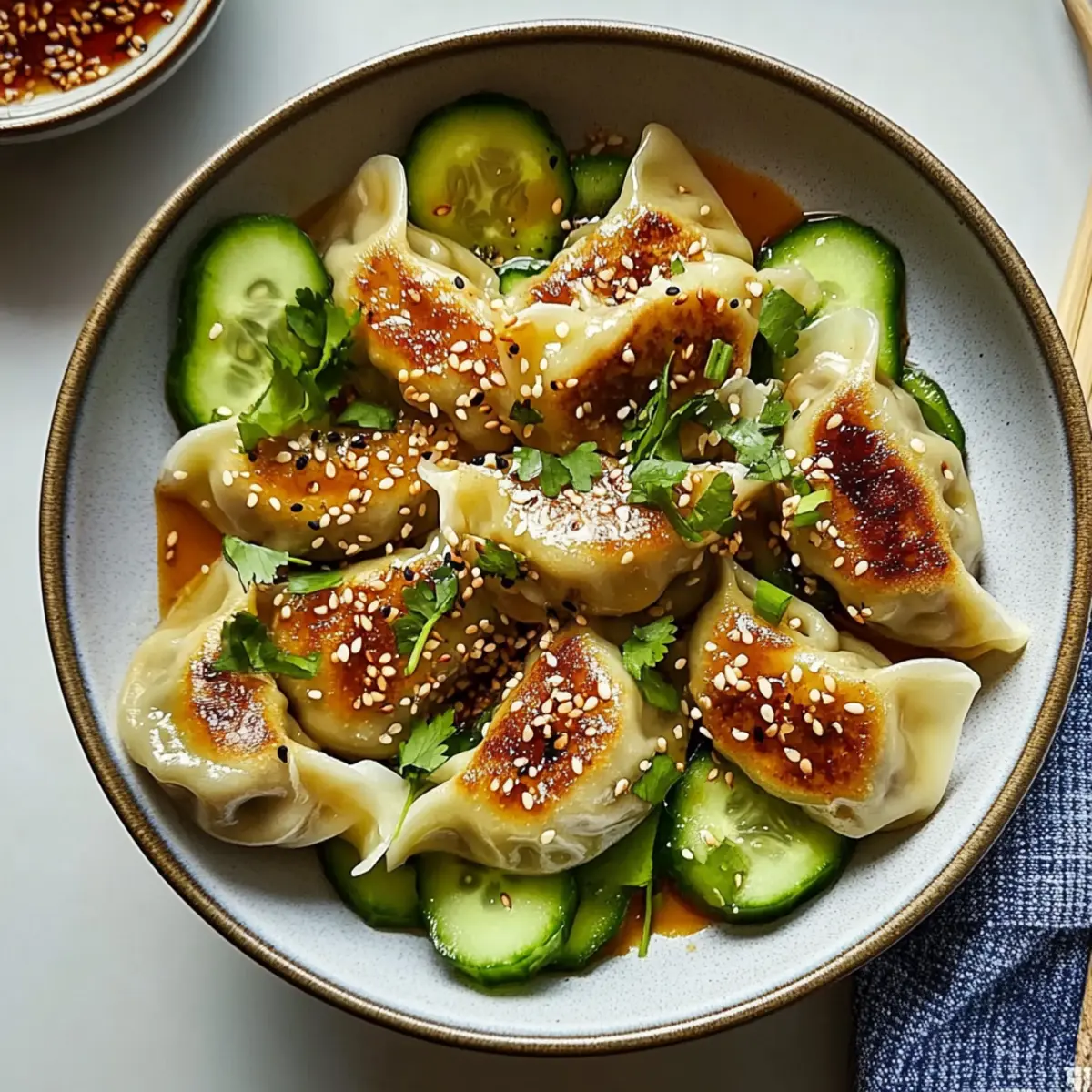 Dumpling and Smashed Cucumber Salad