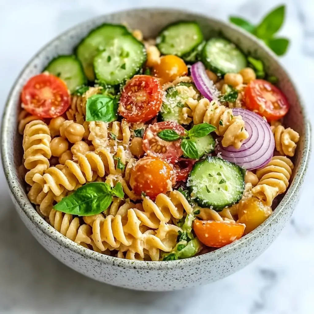 Zesty Hummus Pasta Salad that Elevates Your Meal Prep