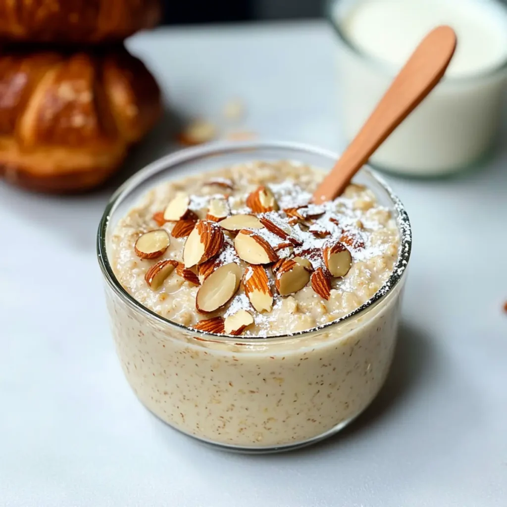 Almond Croissant Overnight Oats