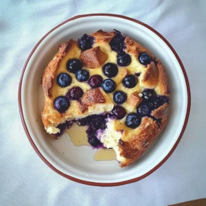 Blueberry Breakfast Bread Pudding