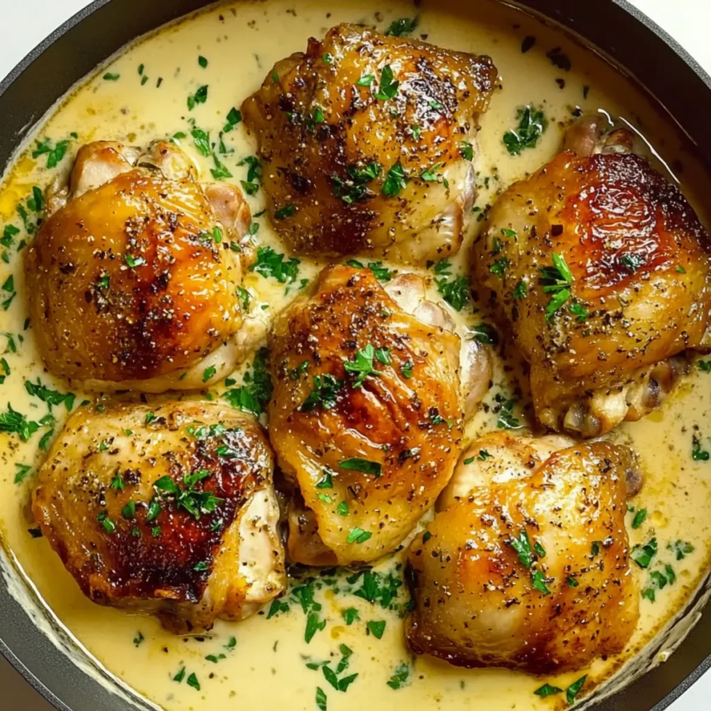 Creamy Garlic Chicken Thighs