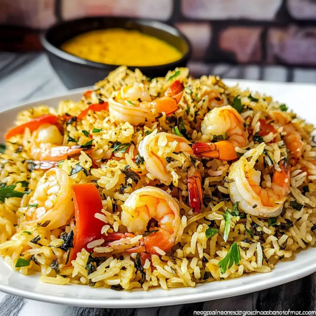Shrimp Rice with Herbs