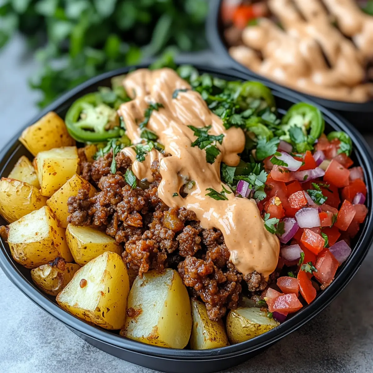 Loaded Potato Taco Bowl