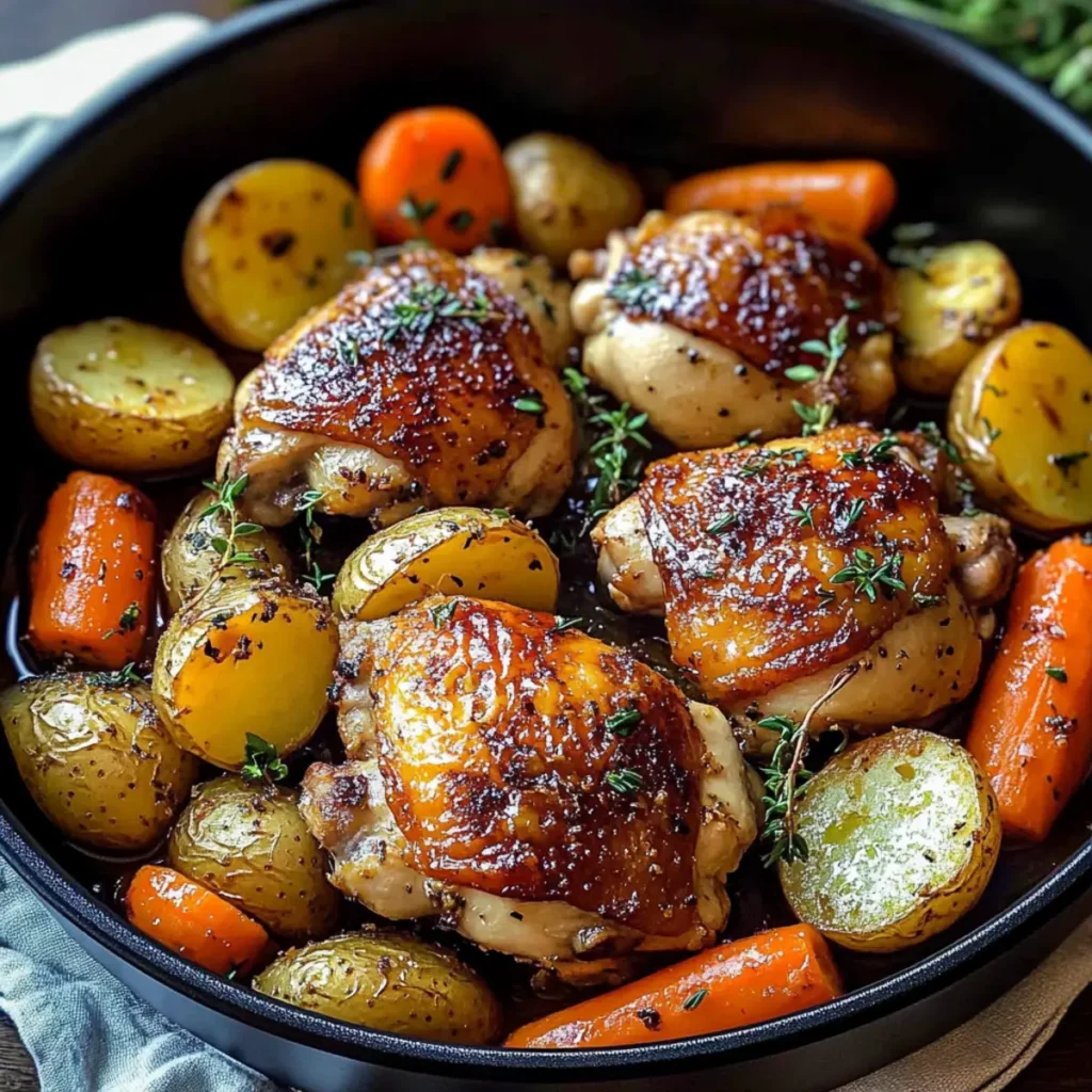 One-Pan Roasted Chicken Thighs