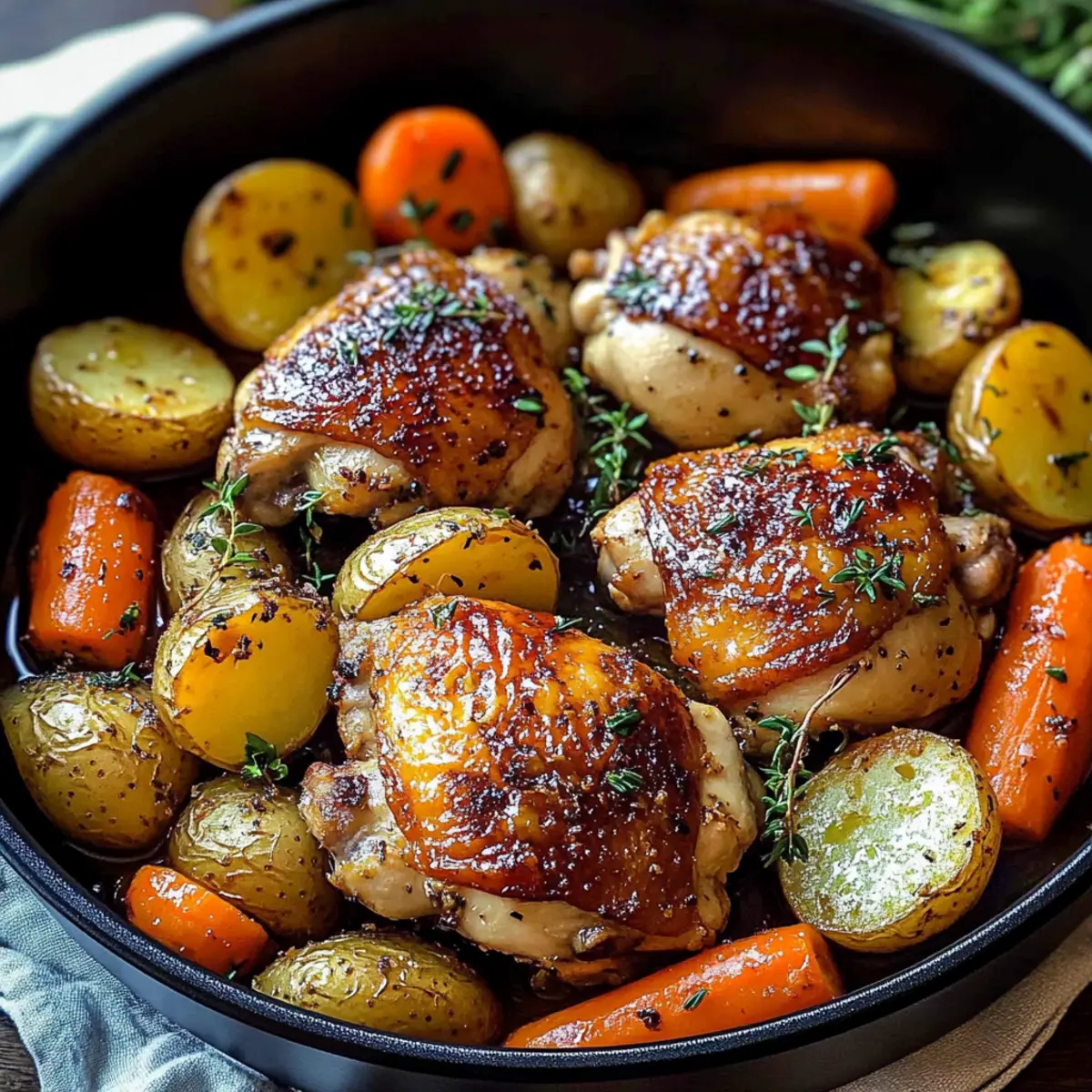 One-Pan Roasted Chicken Thighs