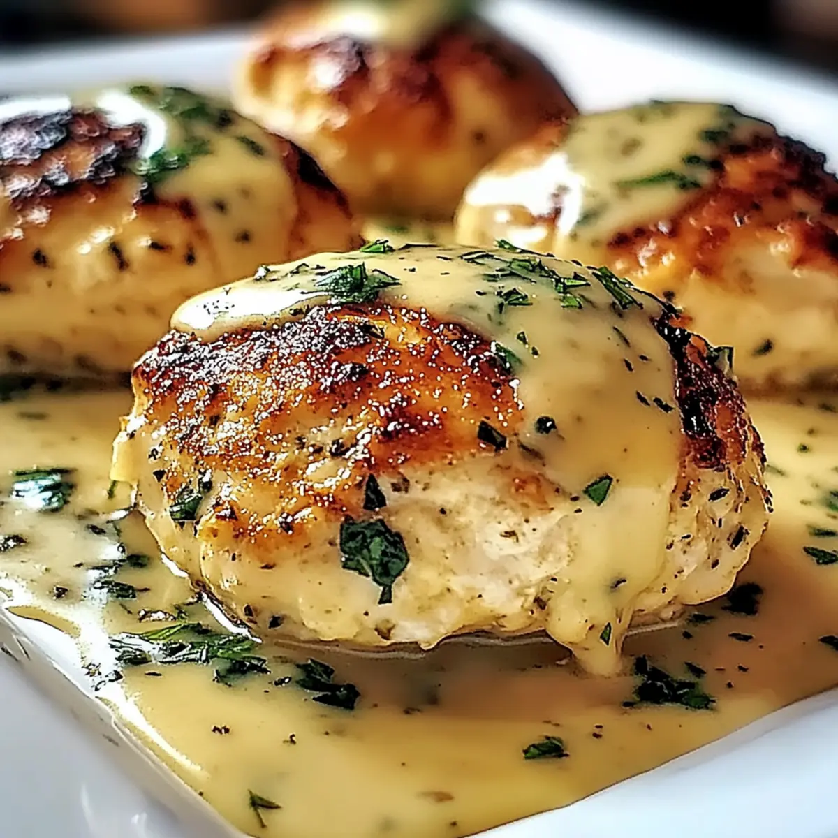 Chicken Pillows Parmesan Sauce