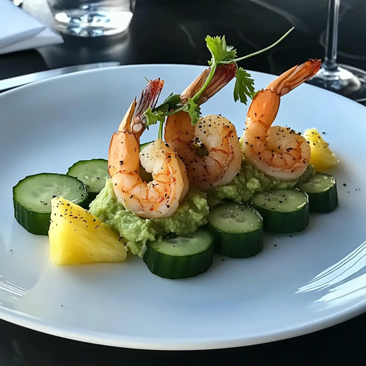Hawaiian Shrimp with Zesty Guacamole