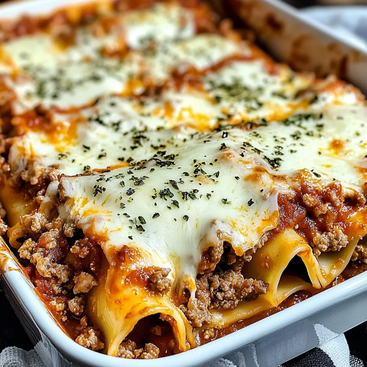 Beefy Cheesy Lasagna Roll Ups