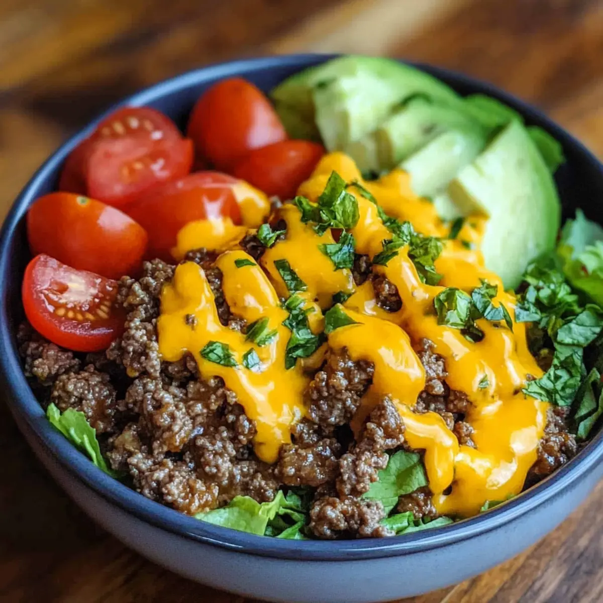 High-Protein Cheeseburger Bowls