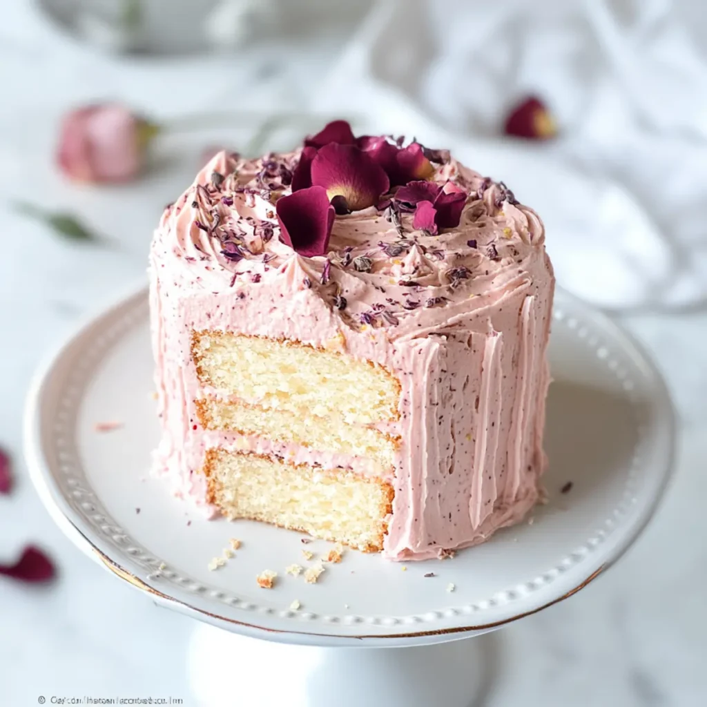 Delightful Romantic Rose & Lemon Cake for Cherished Moments