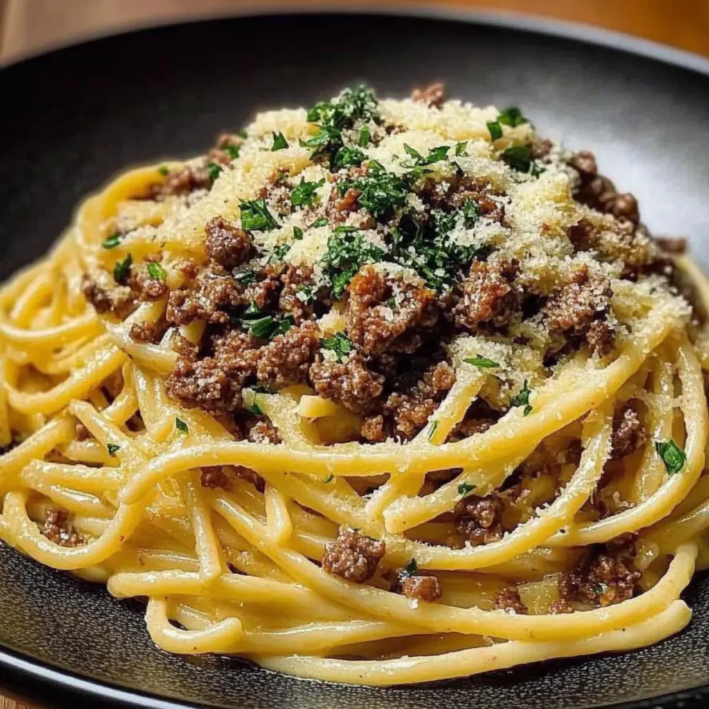 Parmesan Beef Linguine