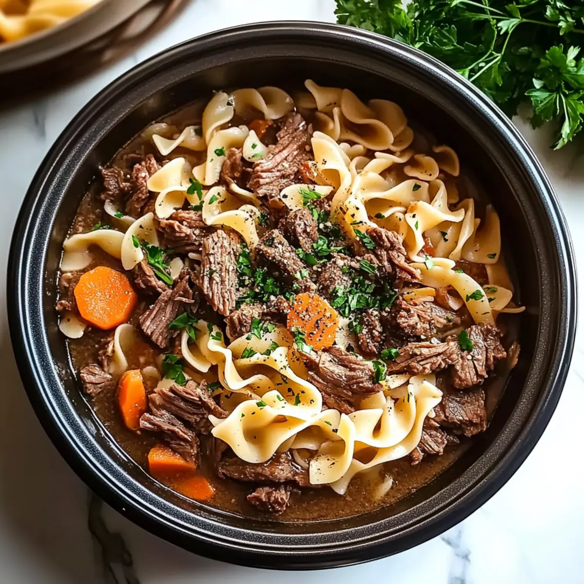 Crockpot Beef and Noodles