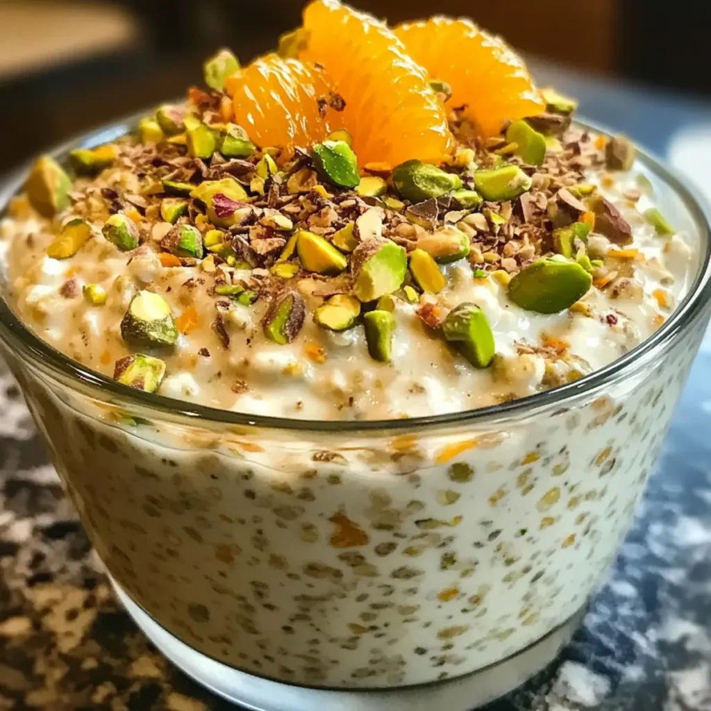 Pistachio Orange Blossom Overnight Oats for a Dreamy Breakfast