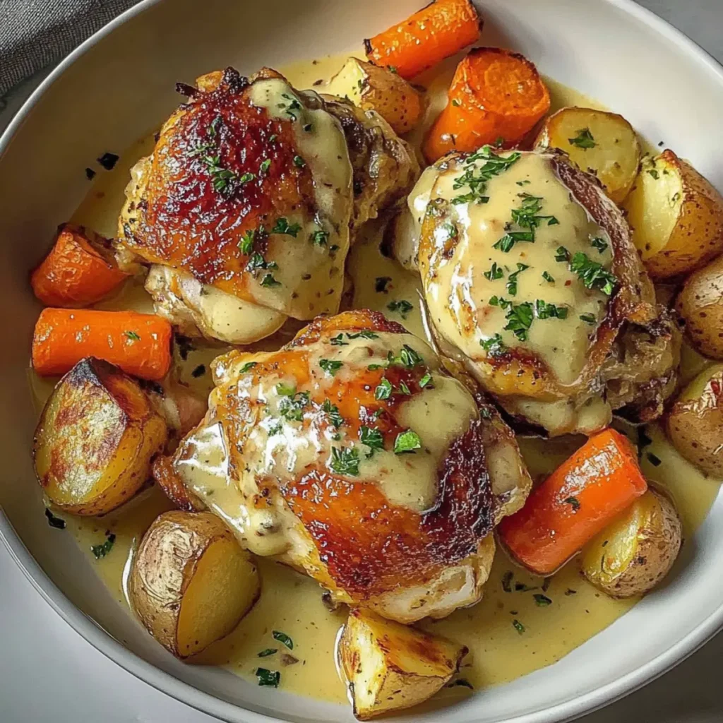 Baked Dijon Chicken Thighs