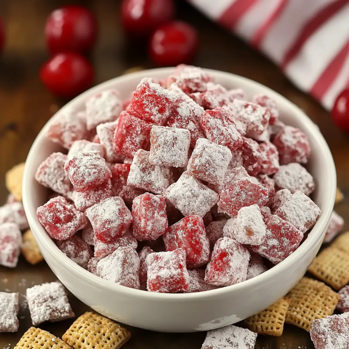 Cherry Cheesecake Puppy Chow