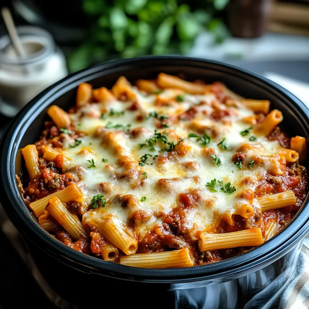 Slow Cooker Baked Ziti for Cozy Family Nights