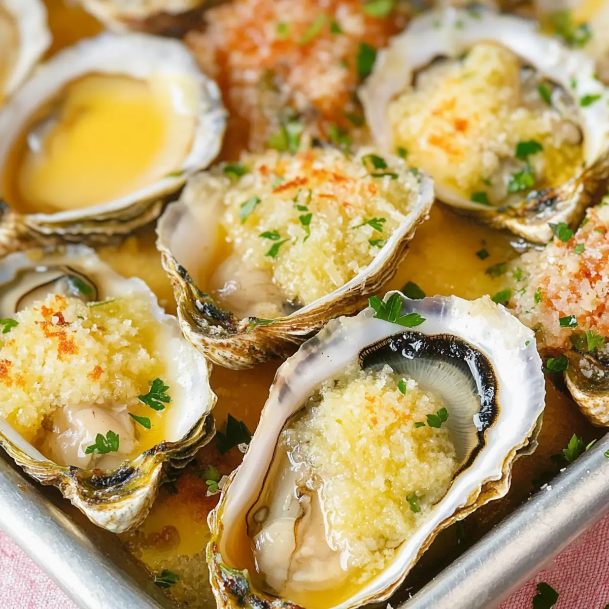 Garlic Butter Baked Oysters