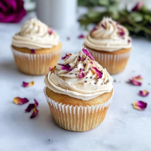 Vegan Cardamom Rose Cupcakes
