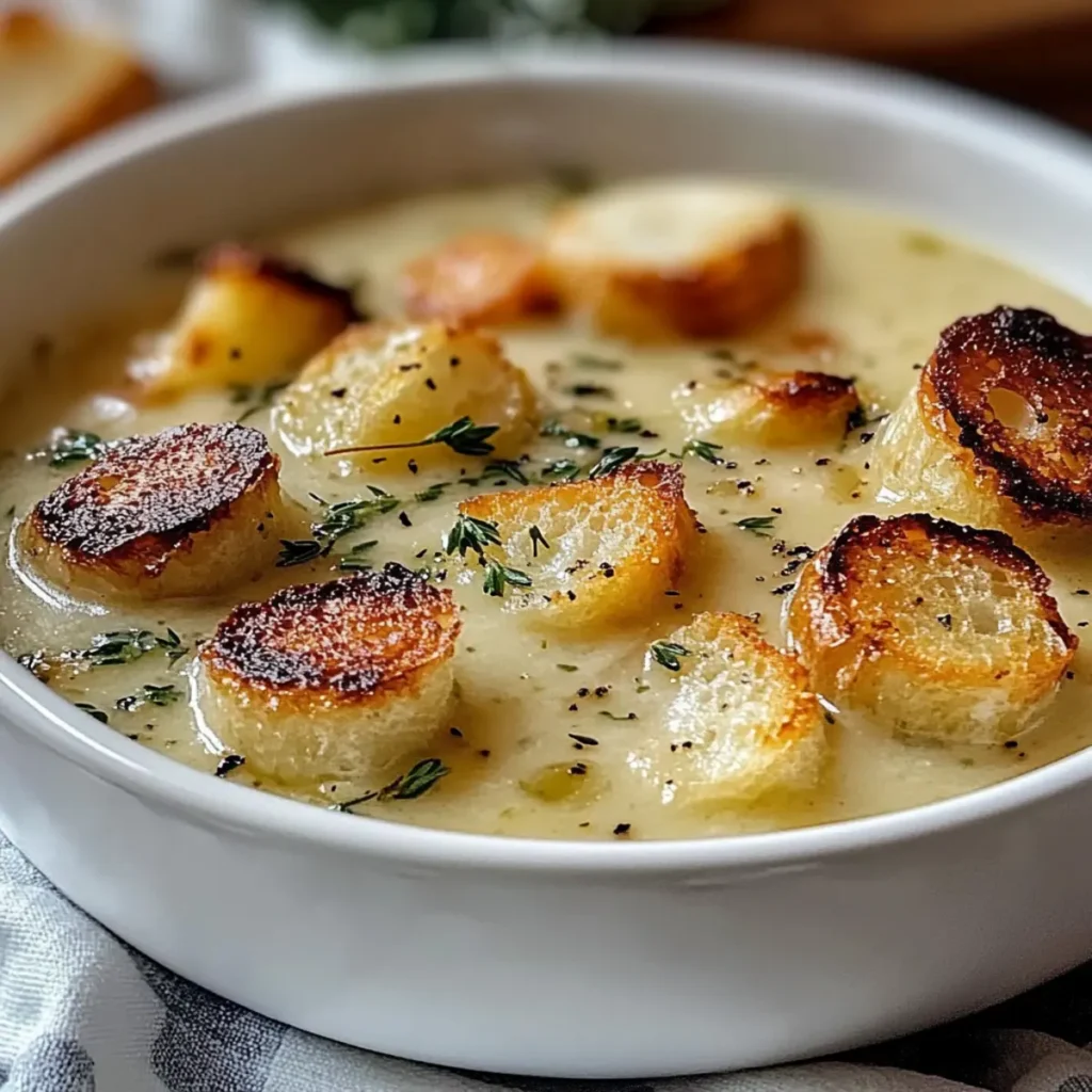 Rustic Country French Garlic Soup
