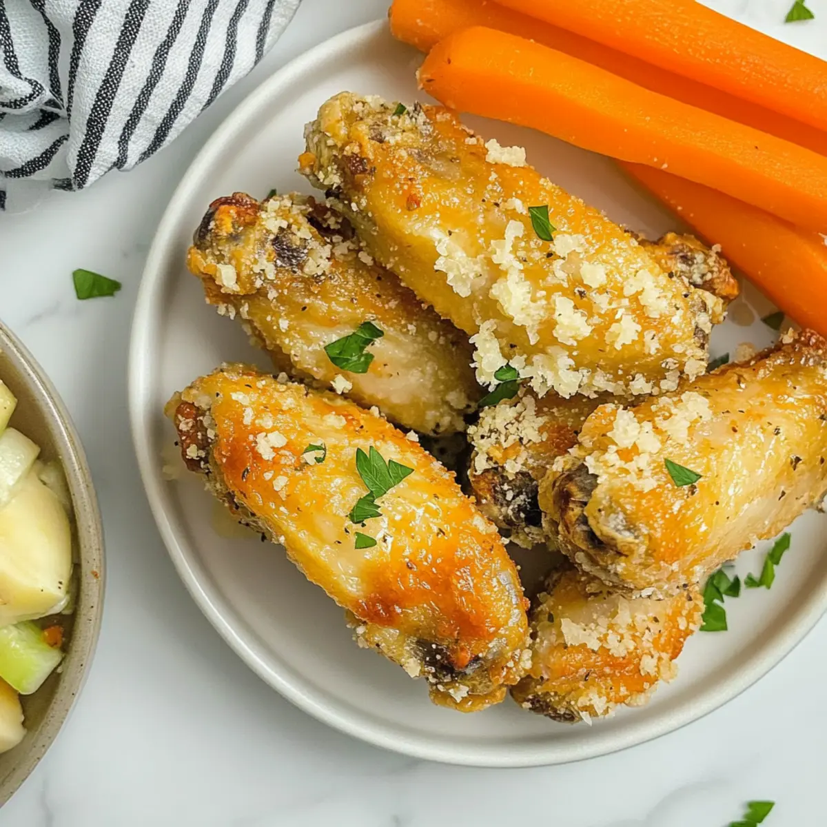 Baked Garlic Parmesan Chicken Wings