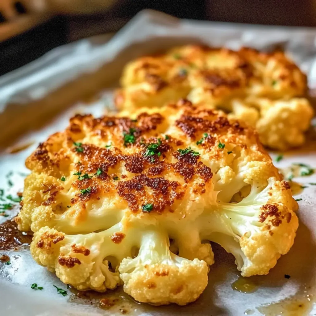 Crusted Cheesy Cauliflower Steaks That Wow Every Palate