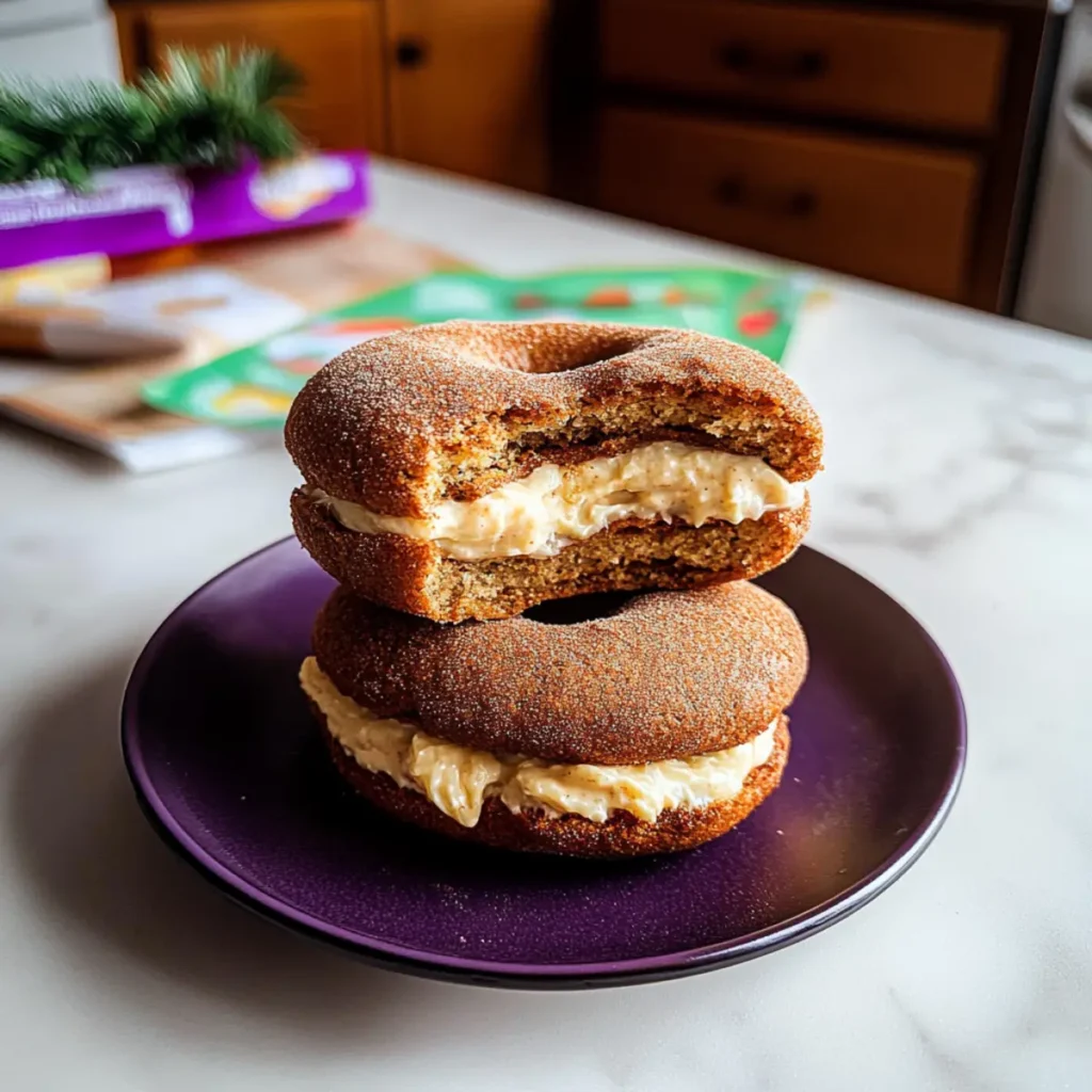 Gingerbread Bagel Whoopie Pies: A Healthy Holiday Treat