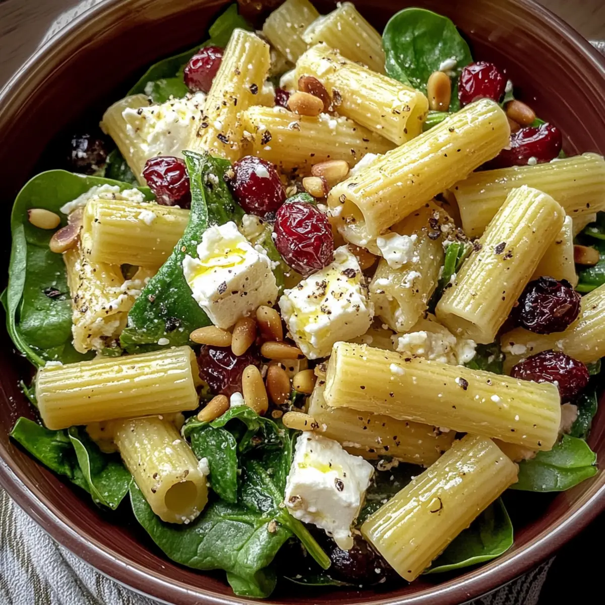 Feta & Cranberry Rigatoni Salad