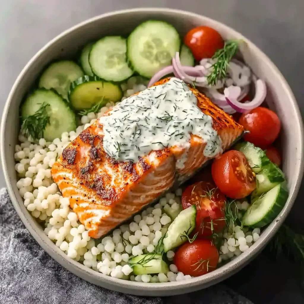 Mediterranean Salmon Bowl: A Flavorful Healthy Delight
