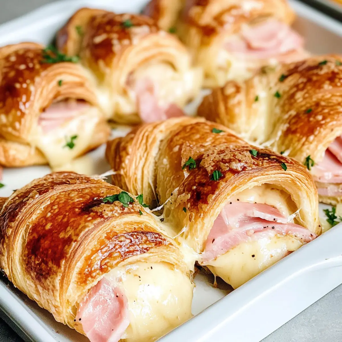 Baked Ham and Gruyère Croissants