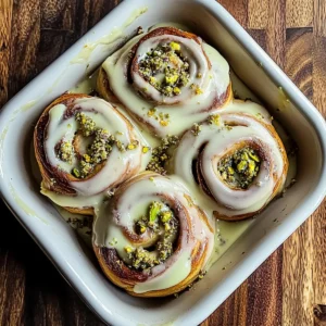 pistachio cream cinnamon rolls