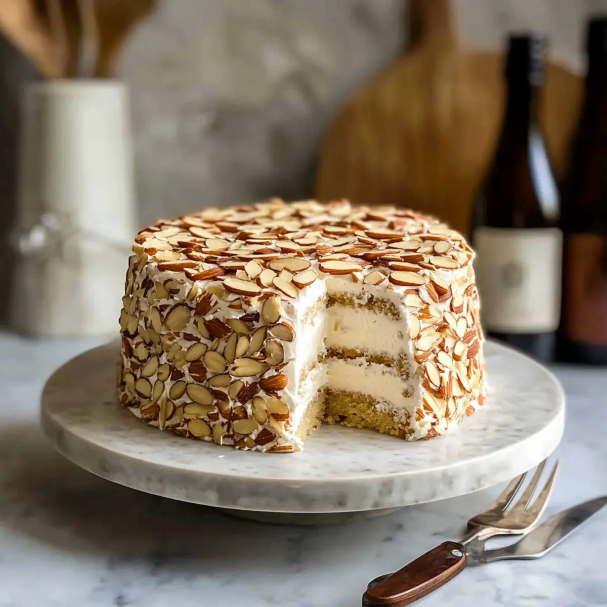 Toasted Almond Cream Cake