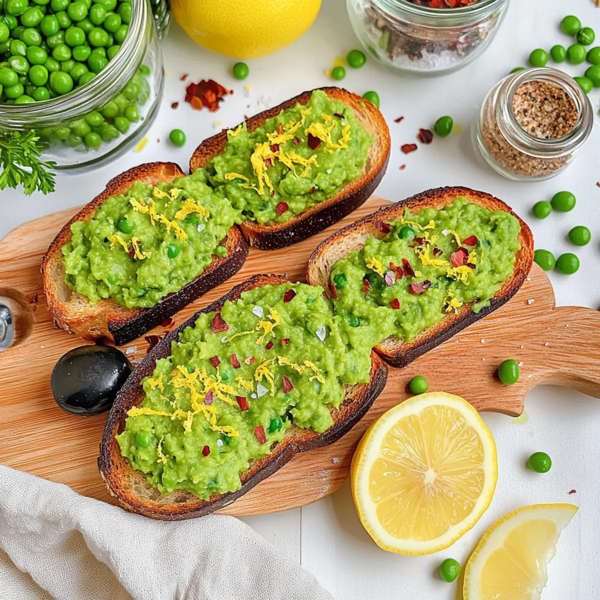 Lemon Pea Crostini