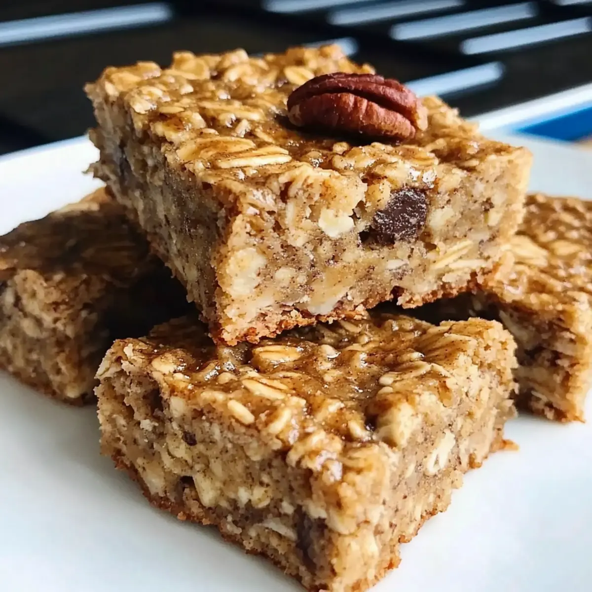 Baked Banana Oatmeal Bars